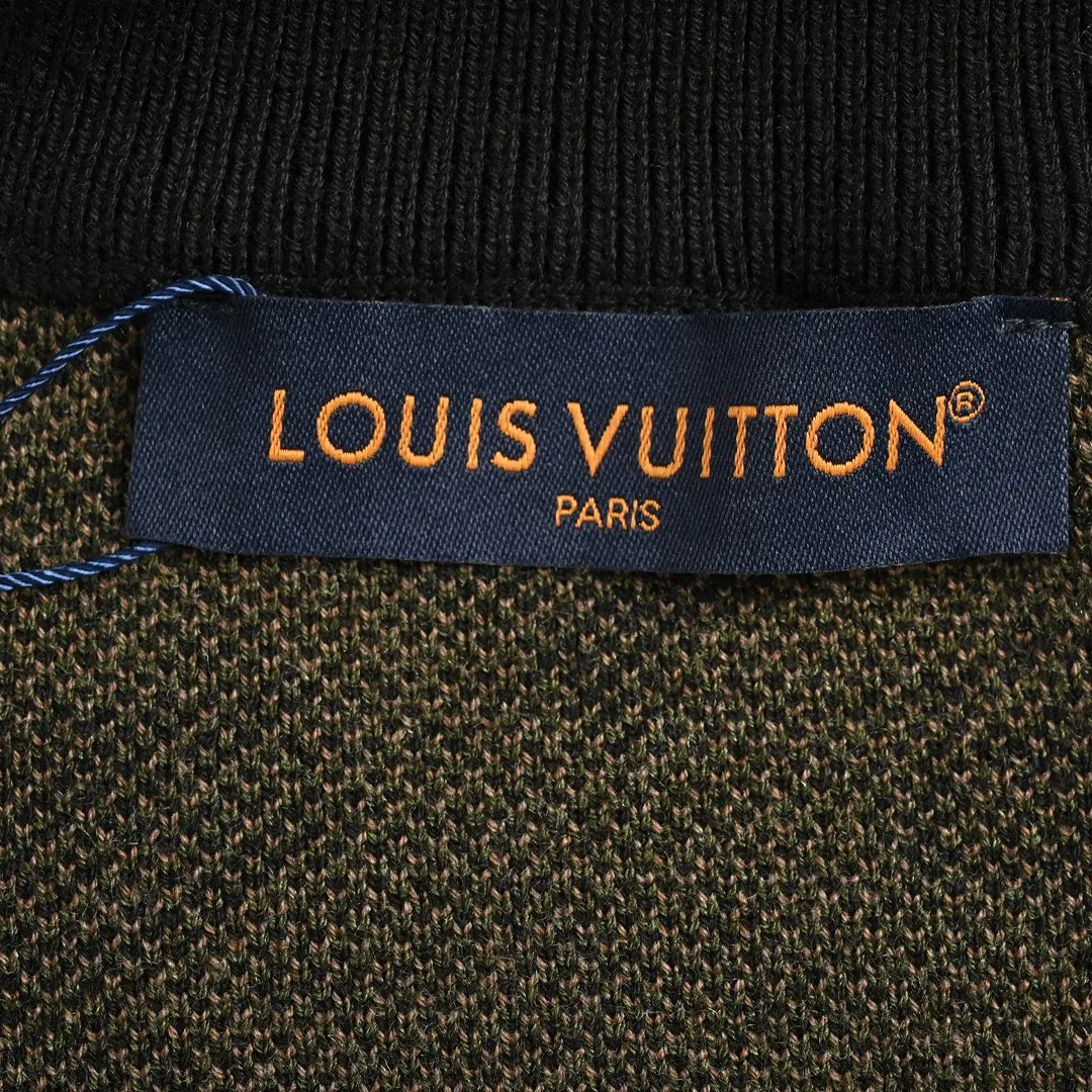 Louis Vuitton/Louis Vuitton 24Fw Western denim jacquard camouflage knitted jacket